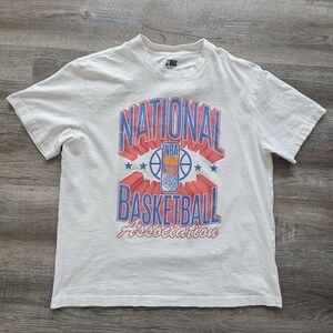 NBA Men's White National Basketball Association T-Shirts Size L